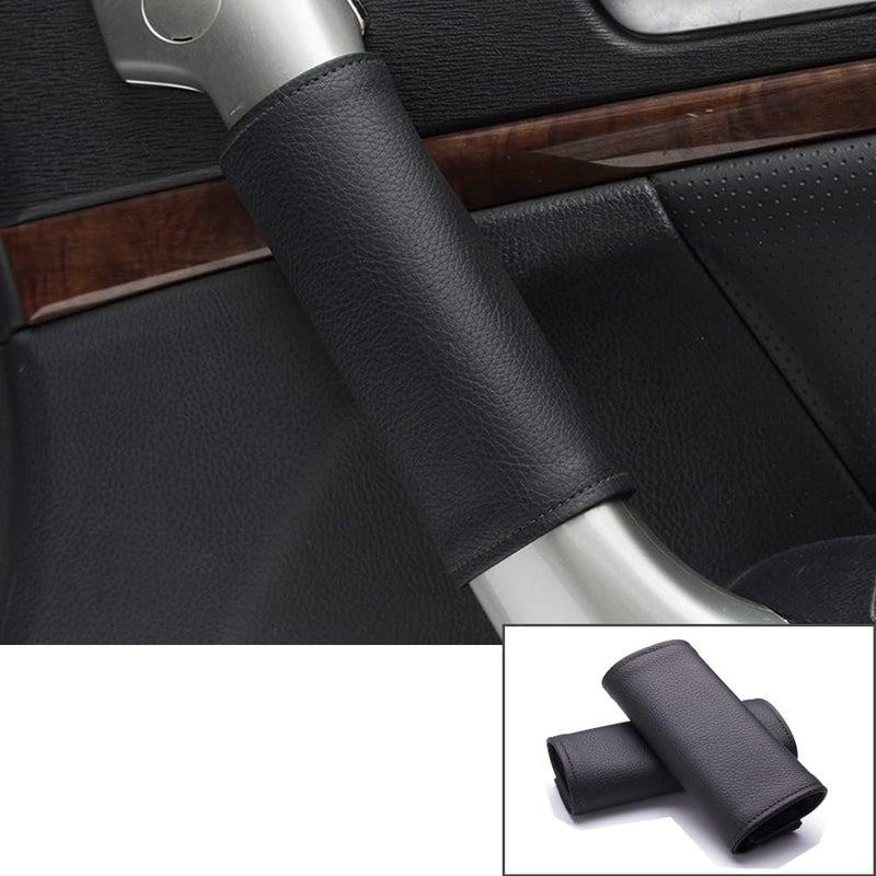 DURASIKO Car Grab Handle Cover,Soft Car Handle Protector,Car Grip Gloves, PU Leather Material,Interior Accessories for Most Cars,2Pcs - Image 1